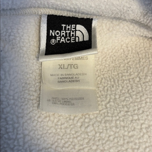 The North Face cream fleece zip front jacket size XL - Picture 6 of 7
